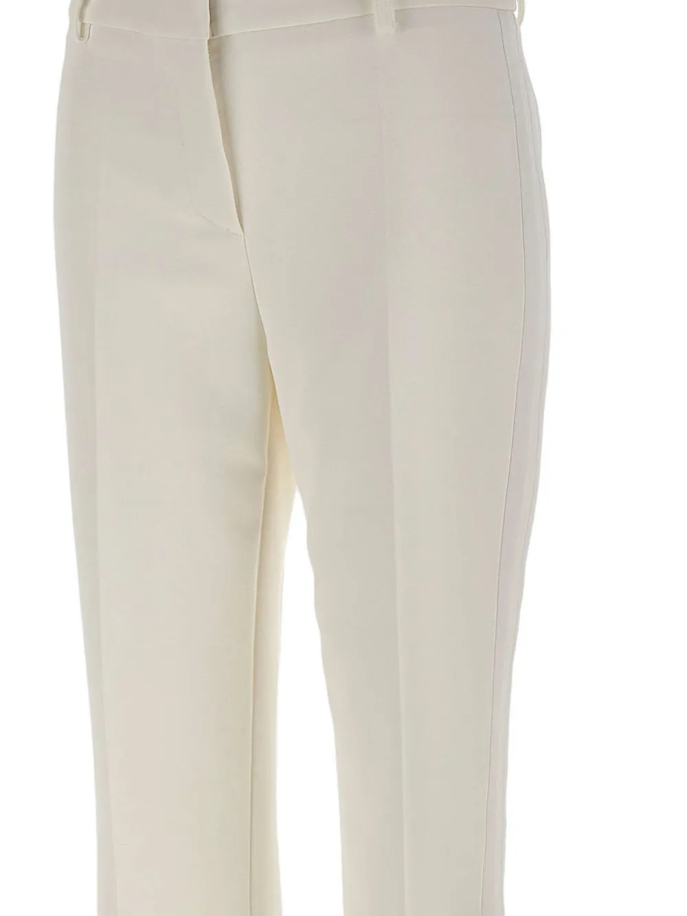 Elisabetta Franchi Broek met satijnen band Beige