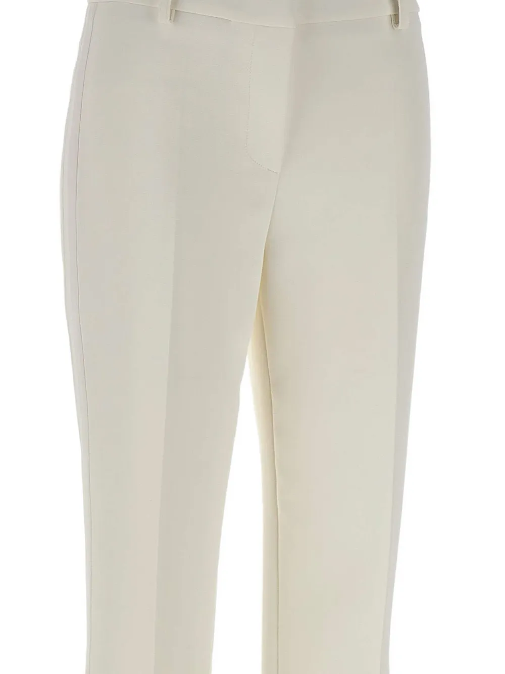Elisabetta Franchi Broek met satijnen band Beige