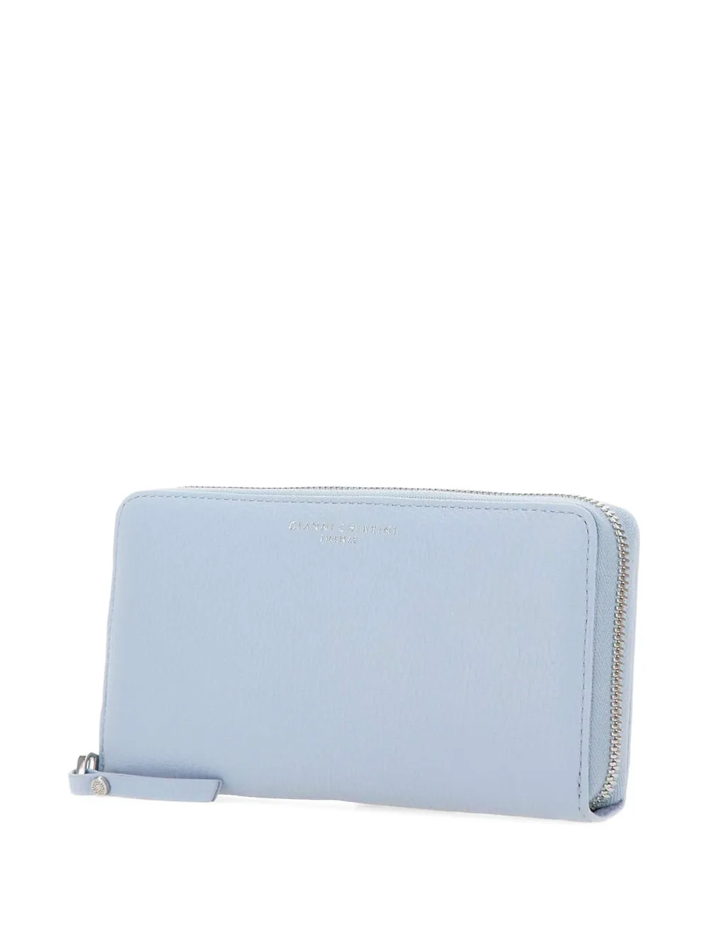 Gianni Chiarini Grain Zip Leather Wallet - Blue 