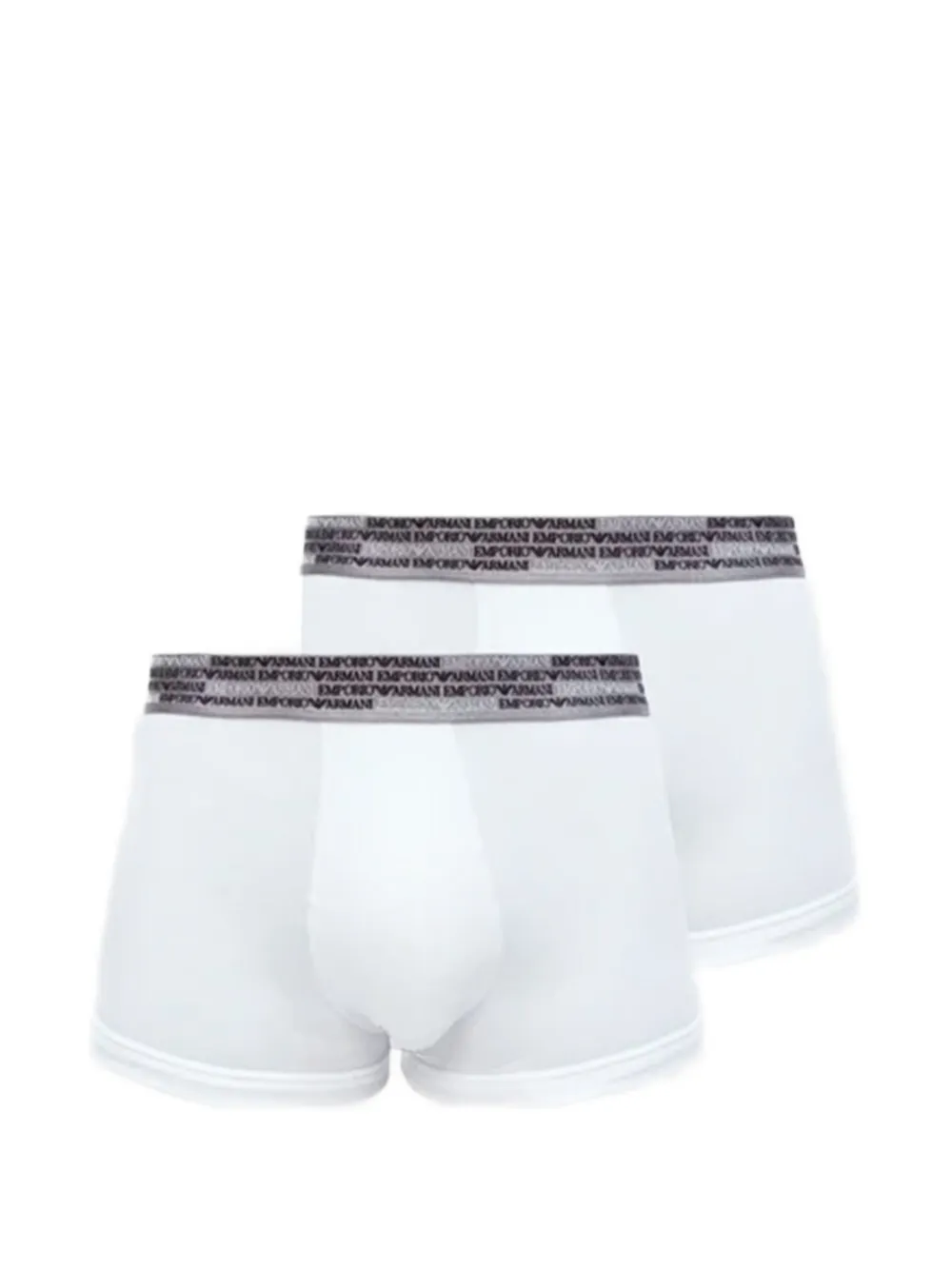Emporio Armani contrasting elastic boxers (set of two) - Bianco