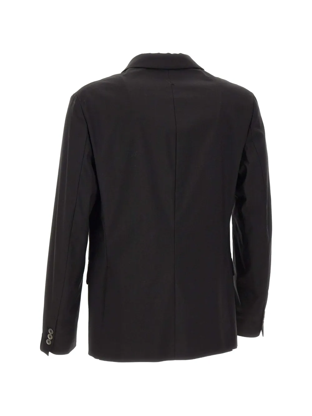Paolo Pecora Blazer met dubbele rij knopen en klepzak Zwart