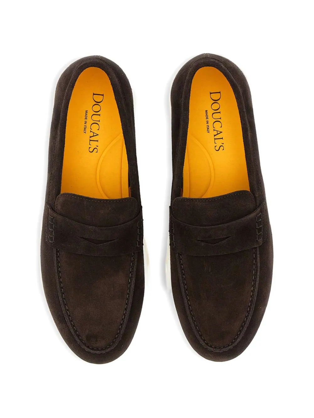 Doucal's penny apron leather loafers Bruin