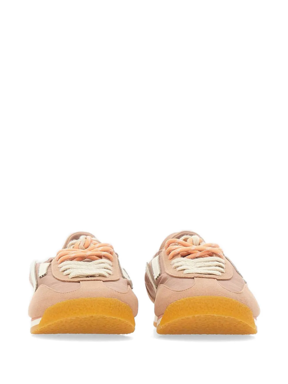 Puraai suede inserts logo sneakers Roze