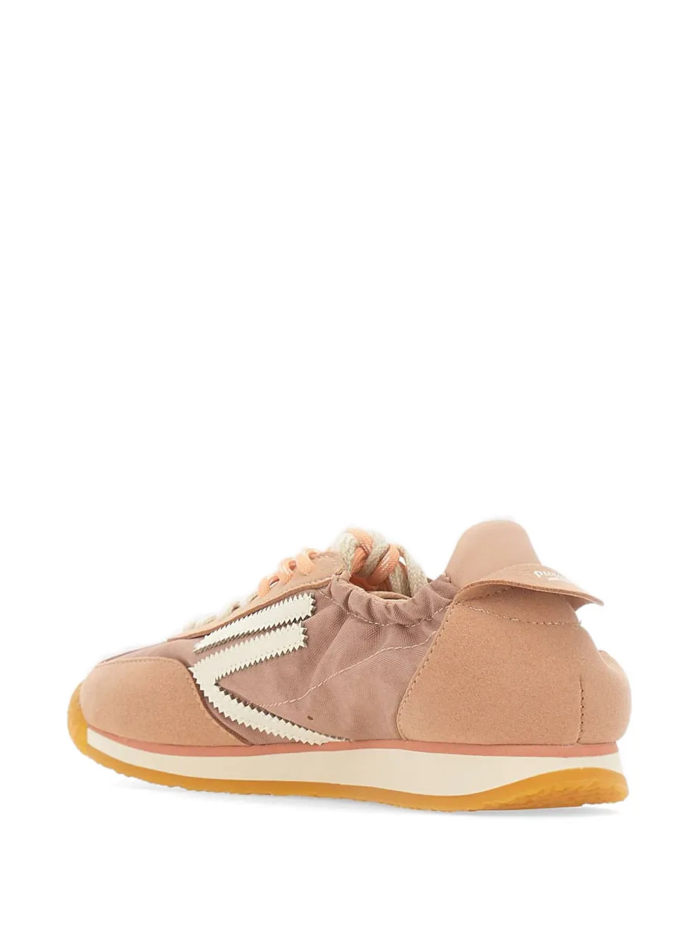 Puraai suede inserts logo sneakers Roze