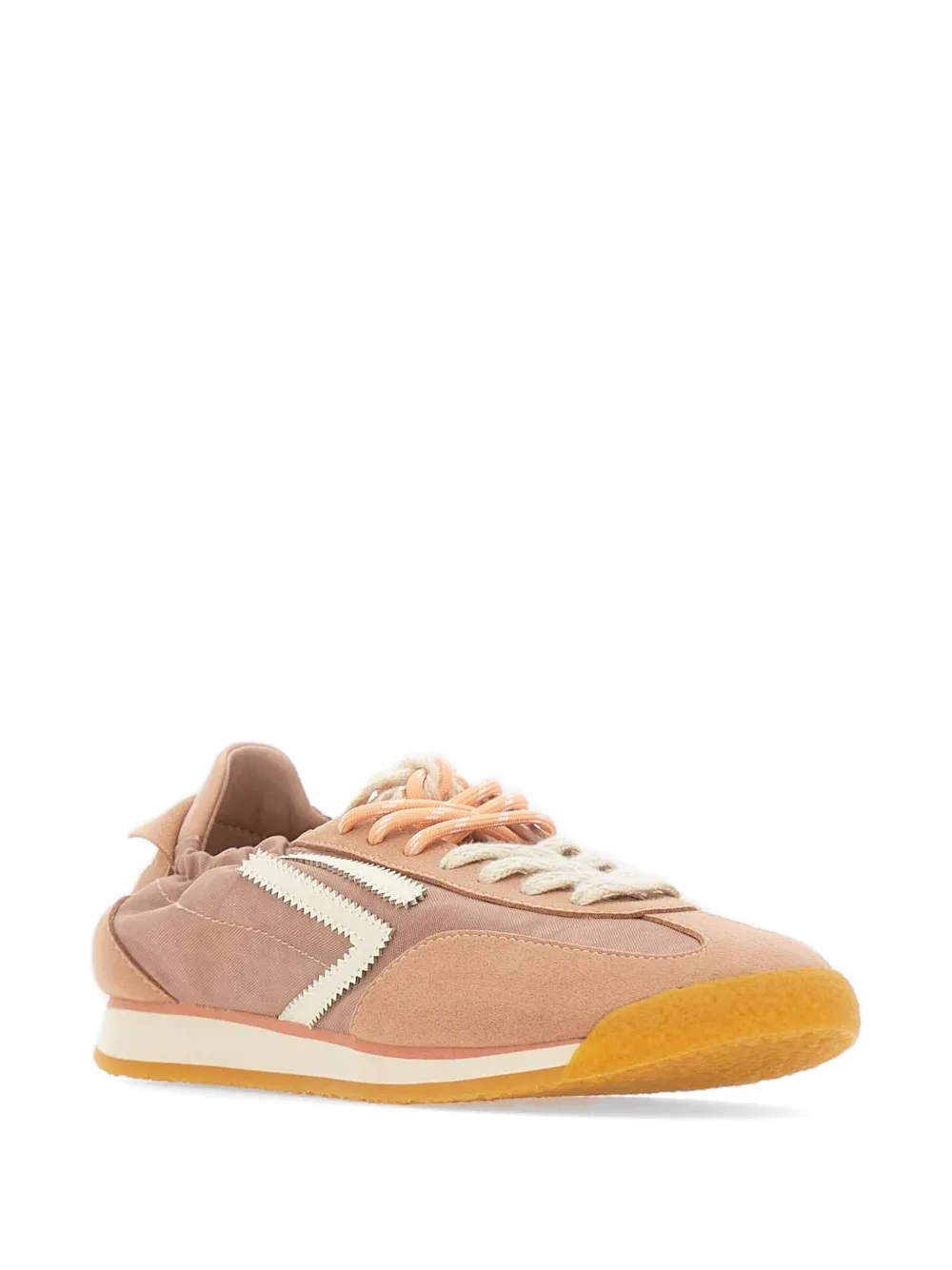 Puraai suede inserts logo sneakers Roze
