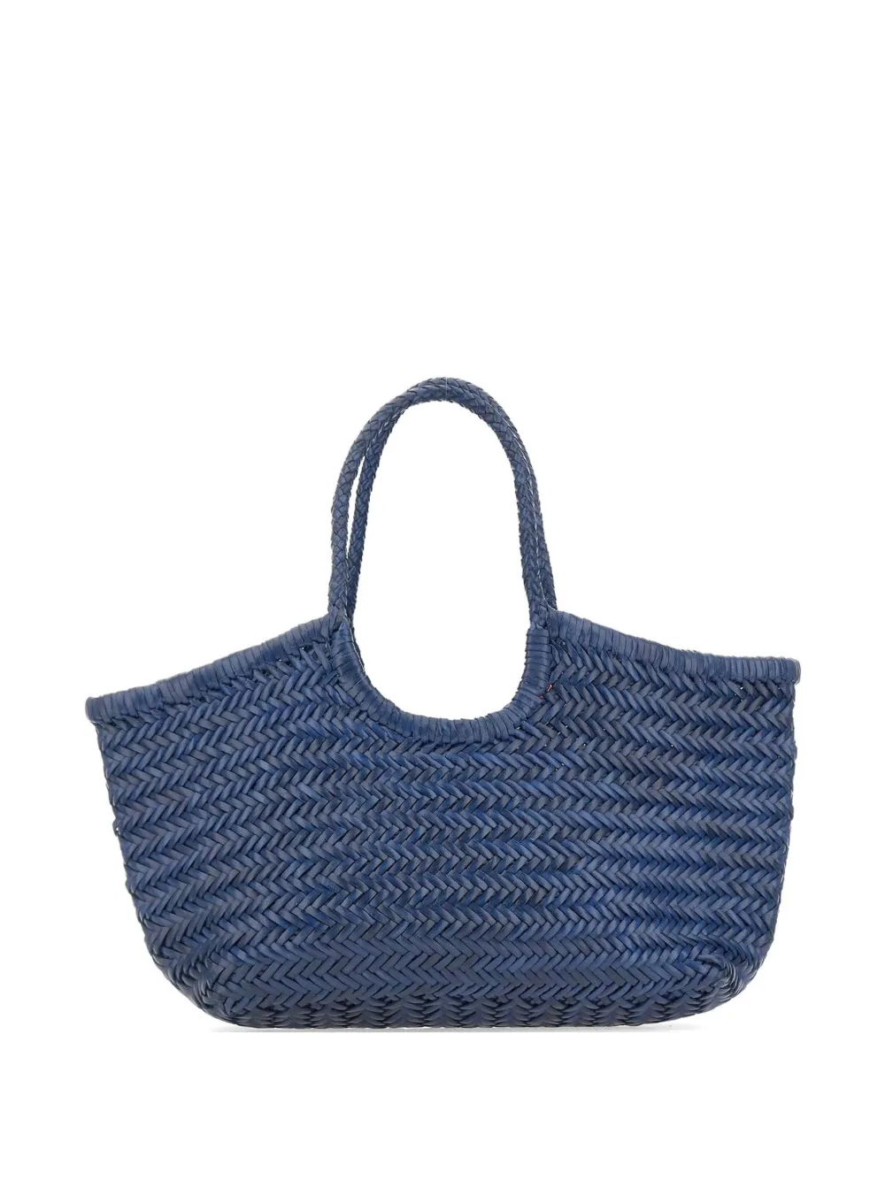 DRAGON DIFFUSION woven top handle shoulder bag - Blu
