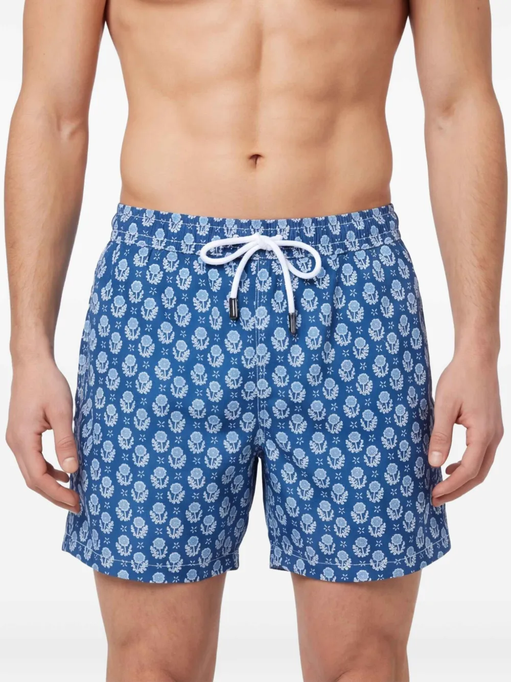 Fedeli Zwembroek met bloemenprint Blauw