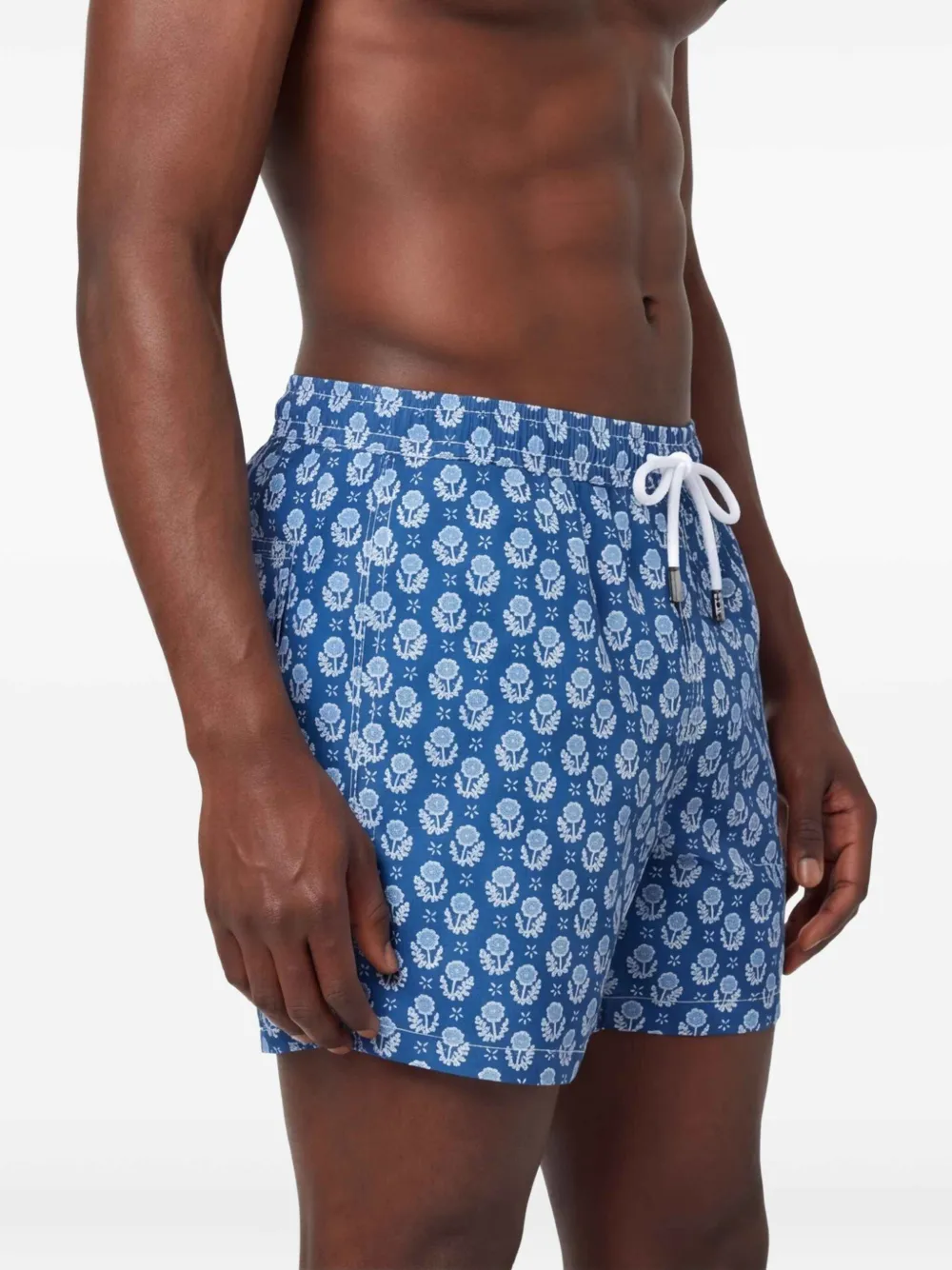 Fedeli Zwembroek met bloemenprint Blauw
