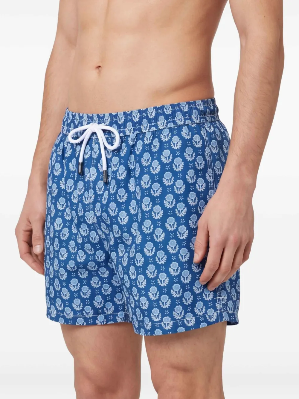 Fedeli Zwembroek met bloemenprint Blauw
