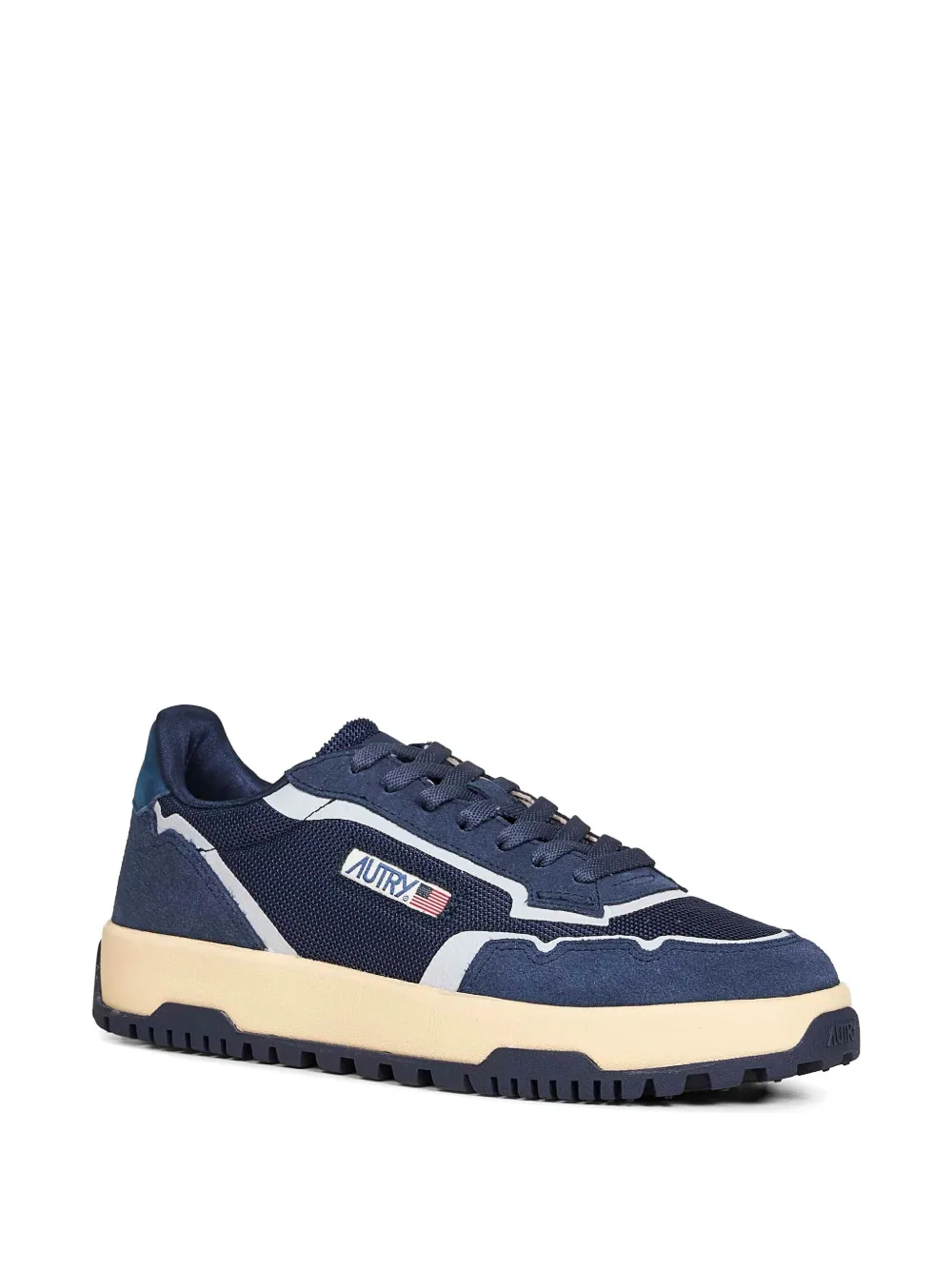 Autry Wildplace geperforeerde suède sneakers Blauw