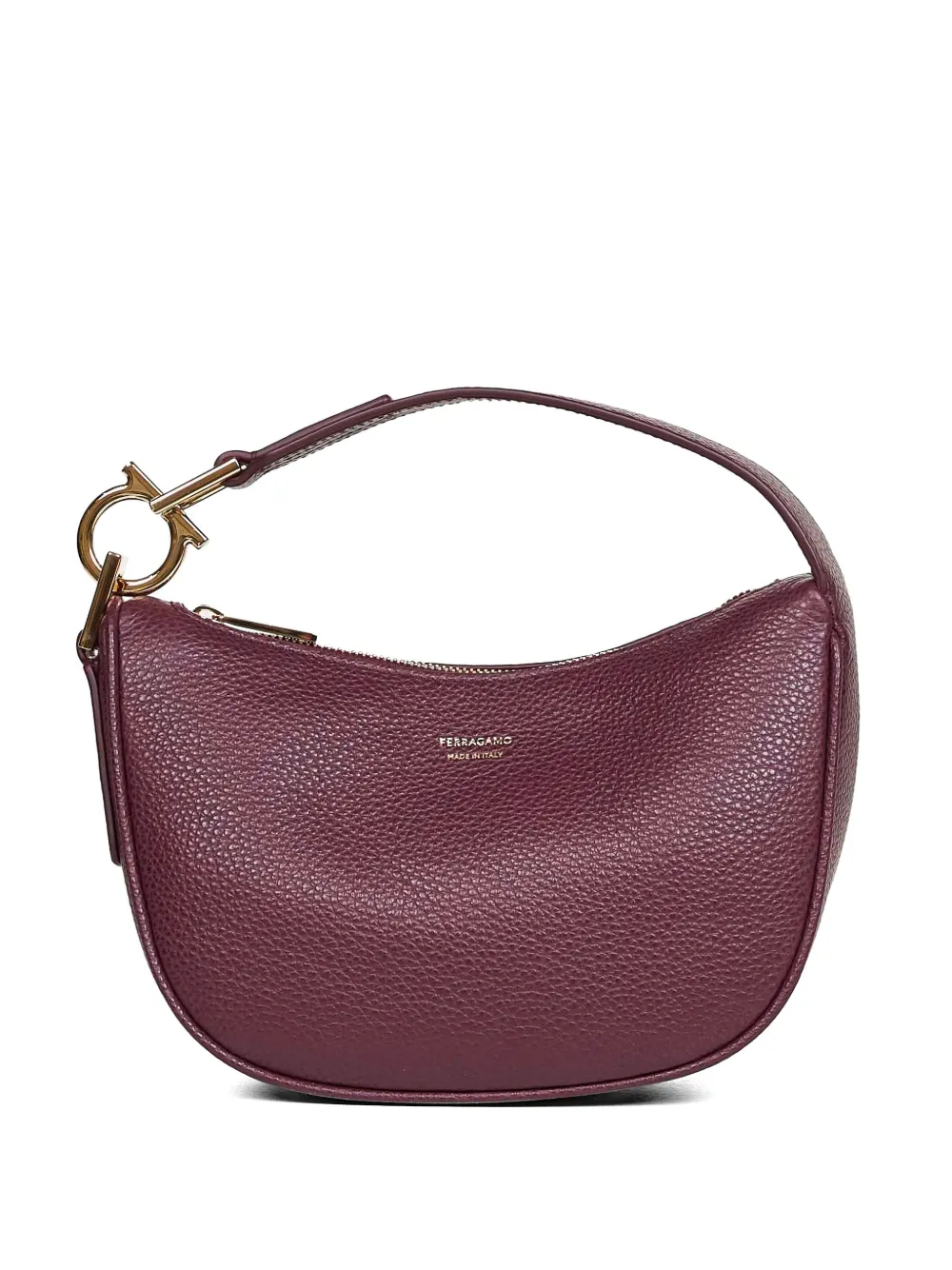 Ferragamo mini gancini-detail leather shoulder bag - Violett