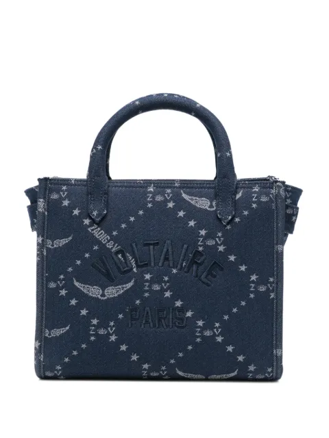 Zadig&Voltaire XS Angel tote i denim med stjernetryk