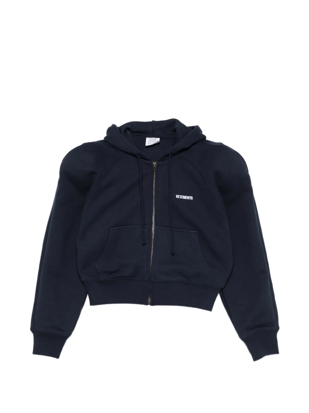VETEMENTS logo-embroidered hoodie - Blu