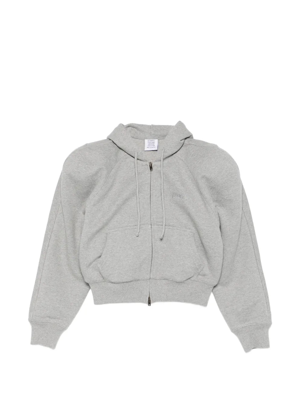 VETEMENTS jersey zip hoodie - Grigio