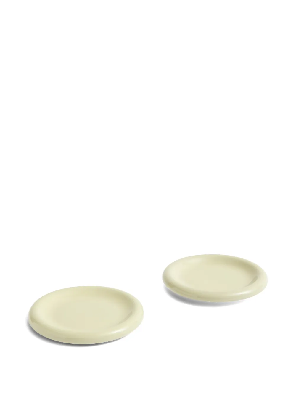 Hay Clay Plates (set Of Two) In Neutral