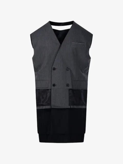 RE CODE double-breasted V-neck mini dress