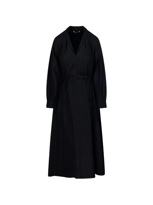 max mara black dress Max Mara Women's Madatti Crystal Embellished Two-Piece Sweater Dress - Black