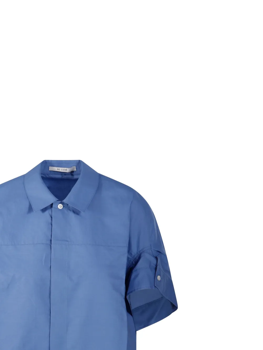 Re Code Buttoned Tie Blouse In Neutral