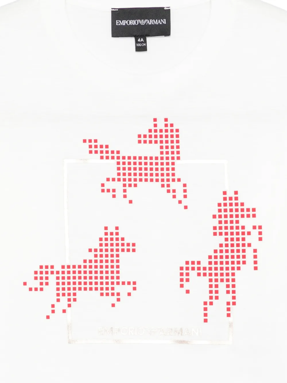 Emporio Armani Kids T-shirt met logoprint Wit