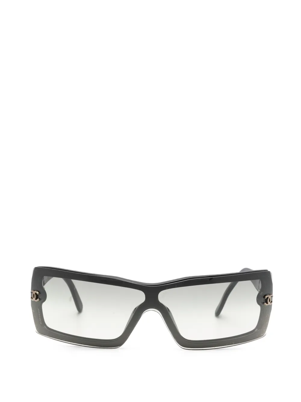 CHANEL Pre-Owned Occhiali da sole 5067 rettangolari anni 2010 - Nero