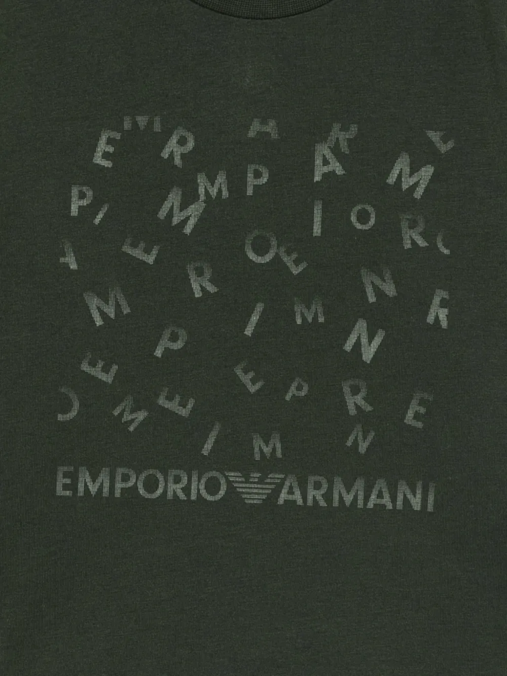 Emporio Armani Kids T-shirt met ronde hals Groen