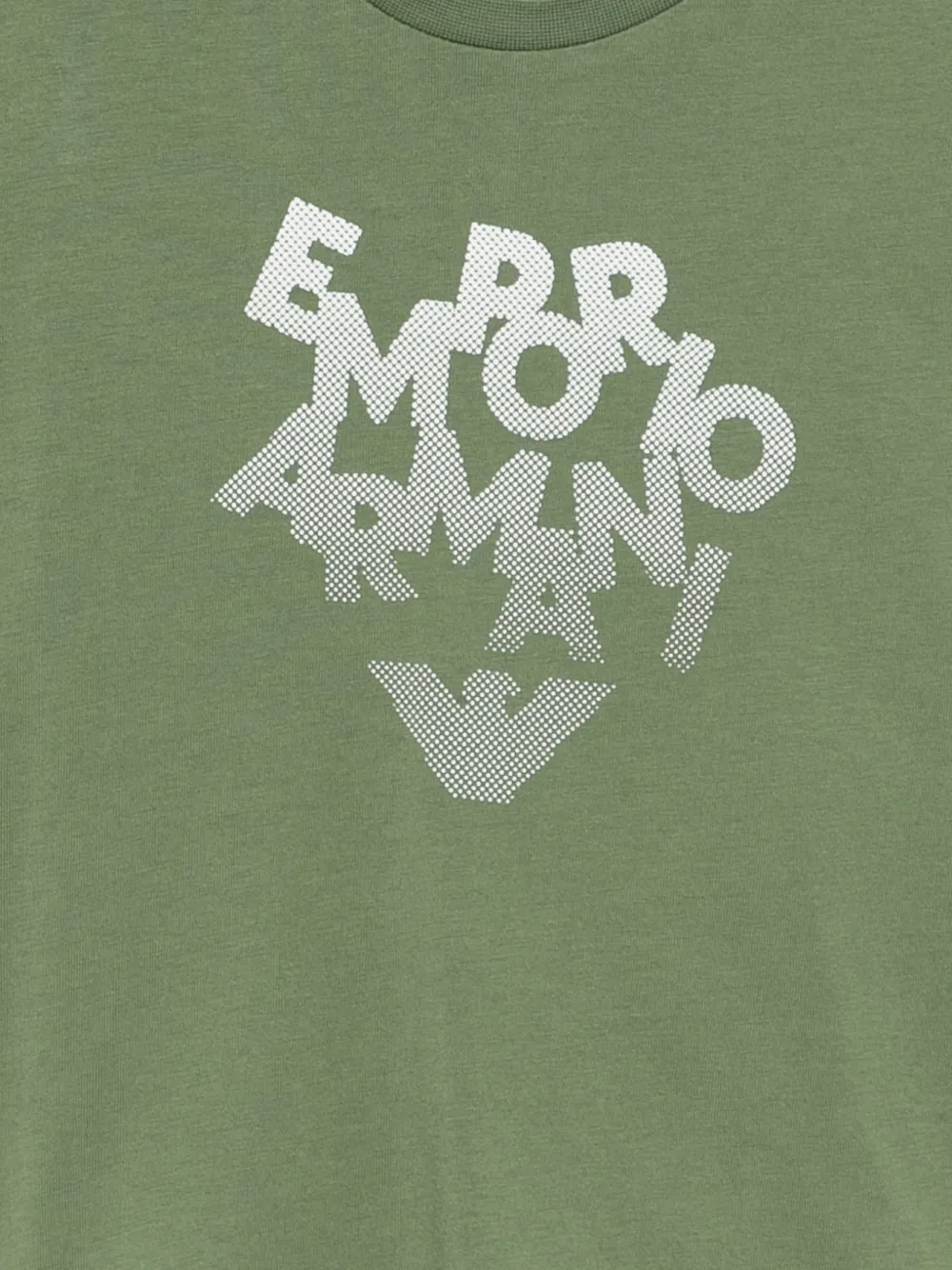 Emporio Armani Kids T-shirt met ronde hals Groen