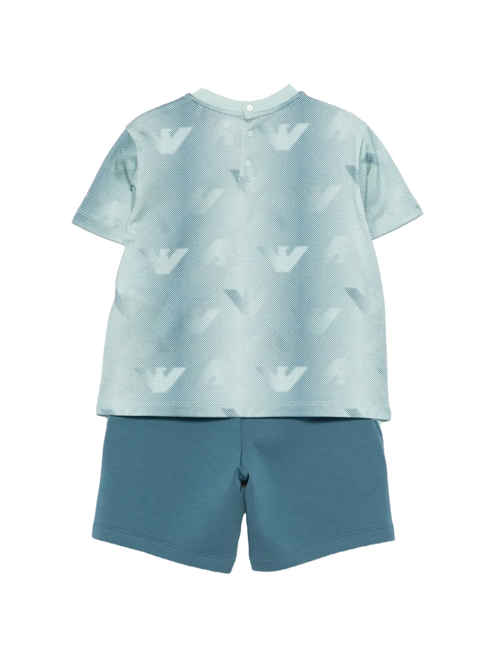 Emporio Armani Kids Shortsset met logo-patroon Blauw