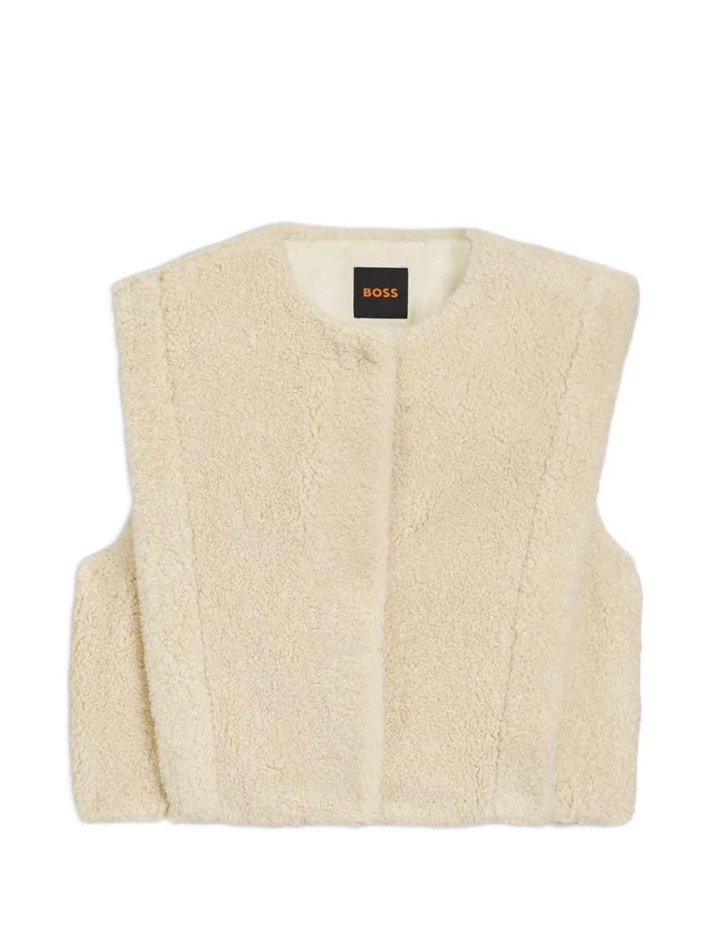 BOSS plush teddy gilet - Nude