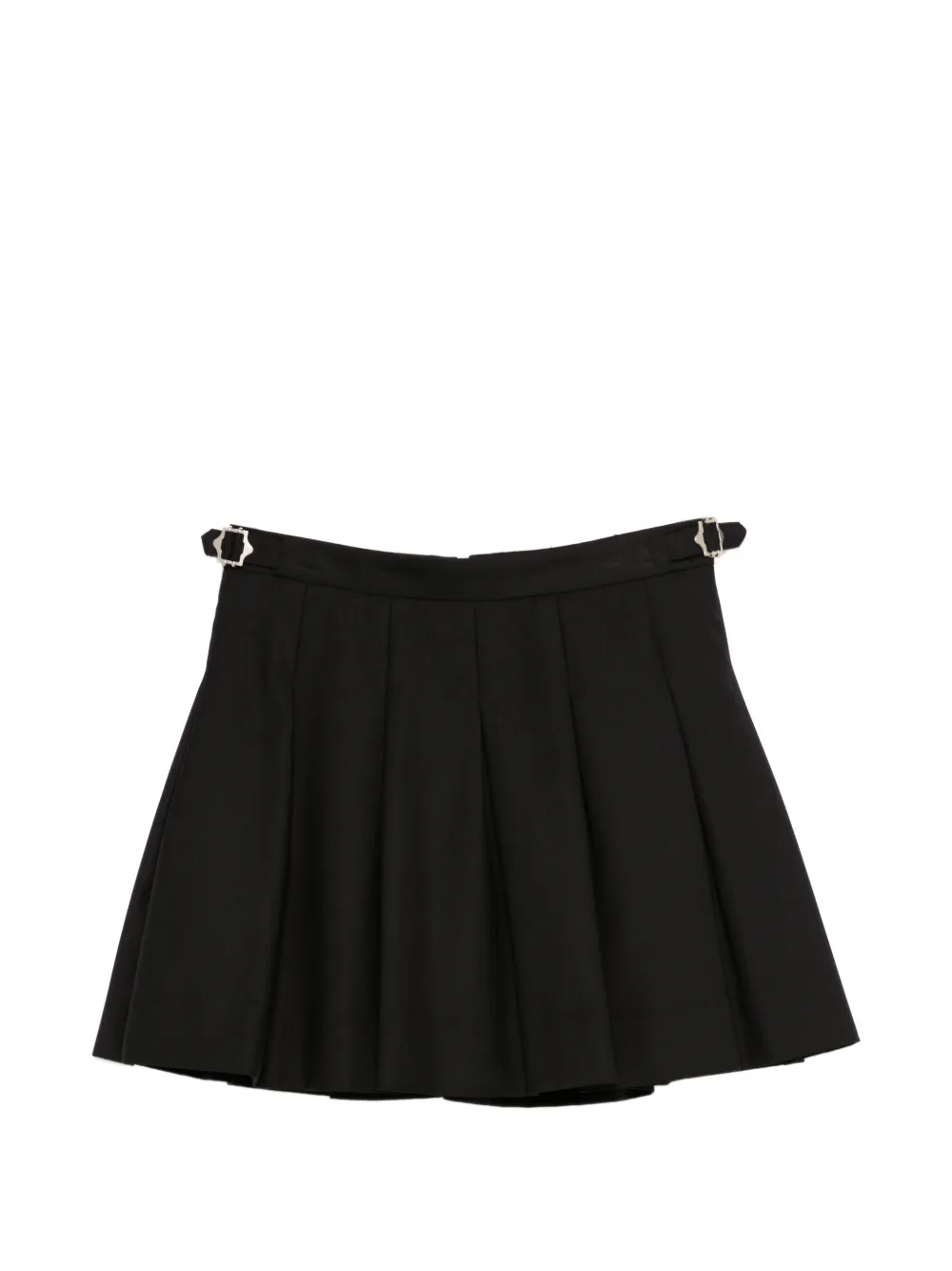 DUNST buckle pleated mini skirt - Nero