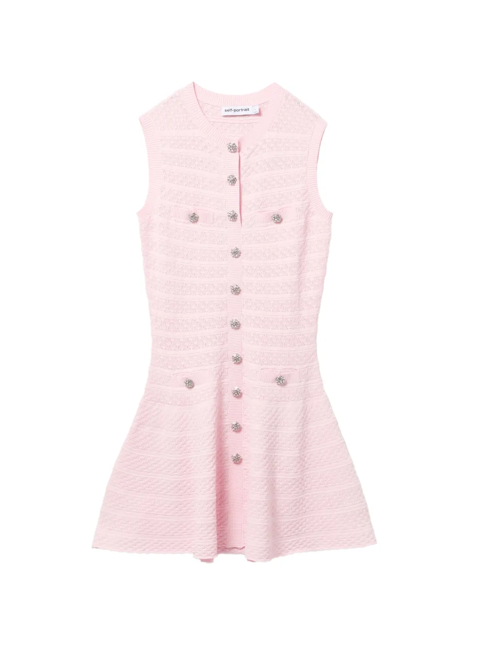 Self-Portrait Abito corto Diamante - Rosa