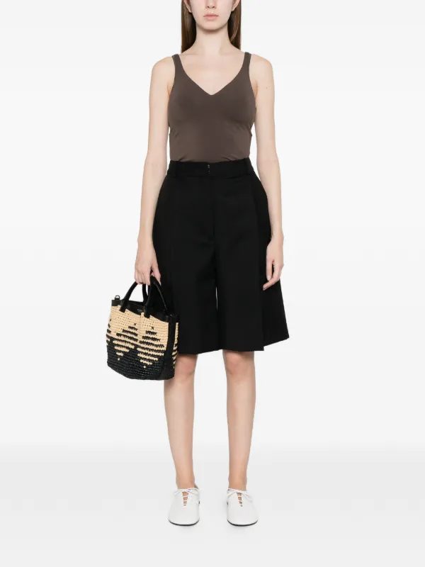 Brunello Cucinelli V-neck Strap Top | Brown | FARFETCH CA