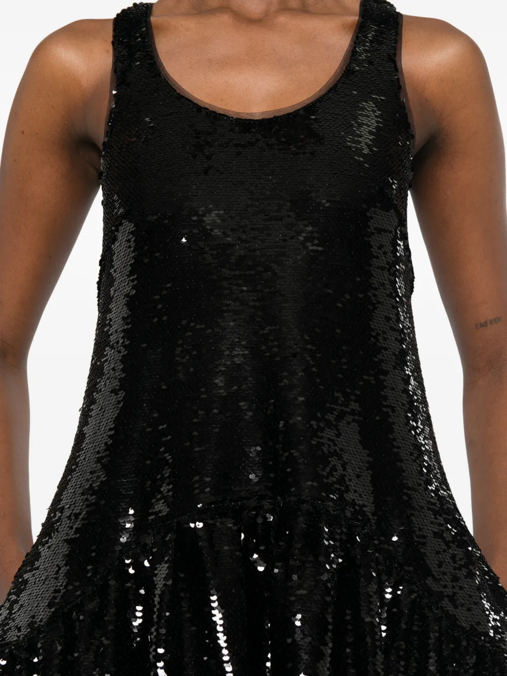 Sequin-Embellishment Midi Dress