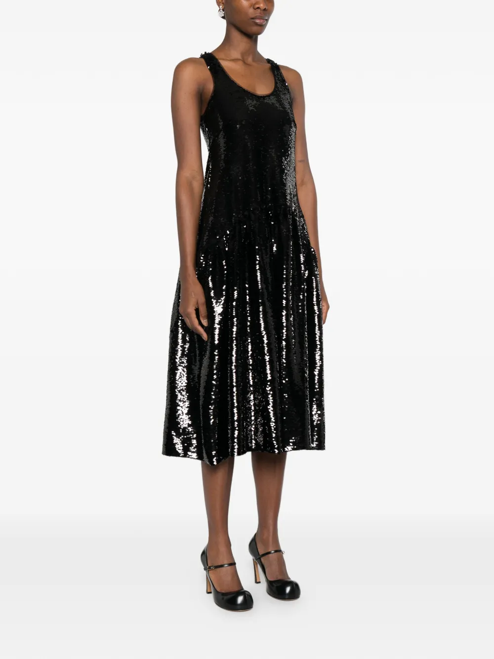  Simone Rocha Sequin-embellishment Midi Dress - Black 