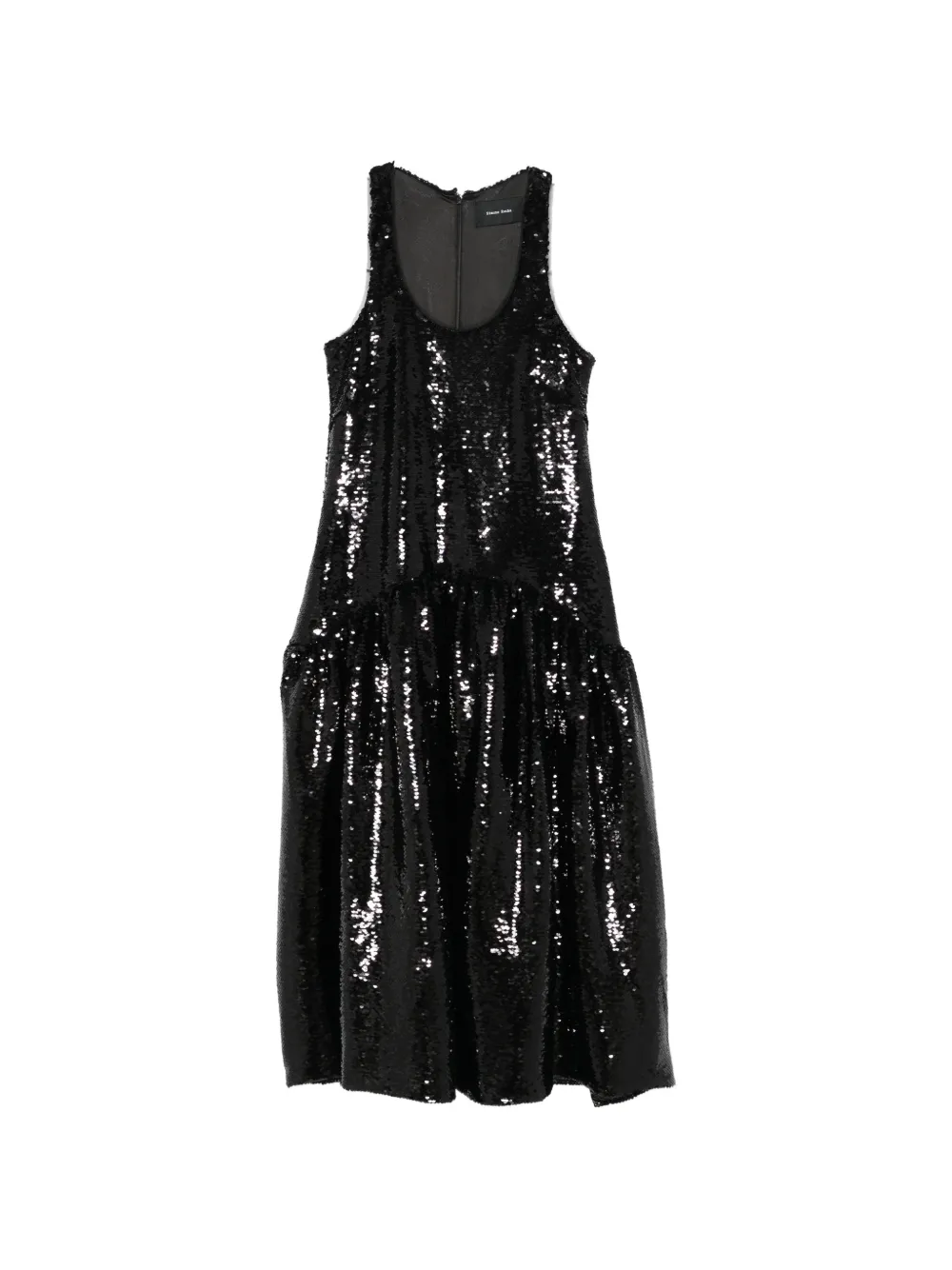 Simone Rocha sequin-embellishment midi dress - Nero