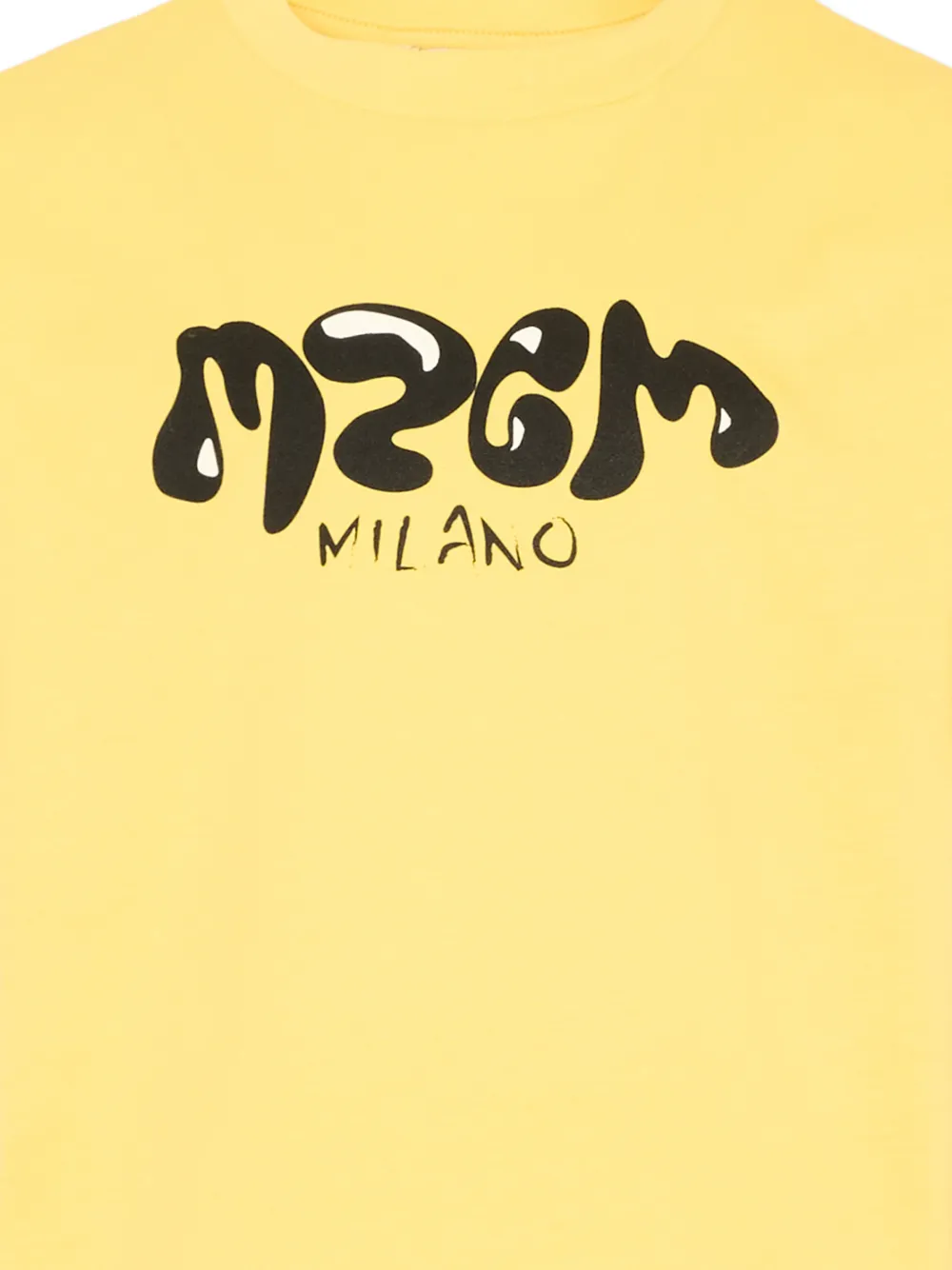 MSGM Kids T-shirt met korte mouwen en logodetail Geel