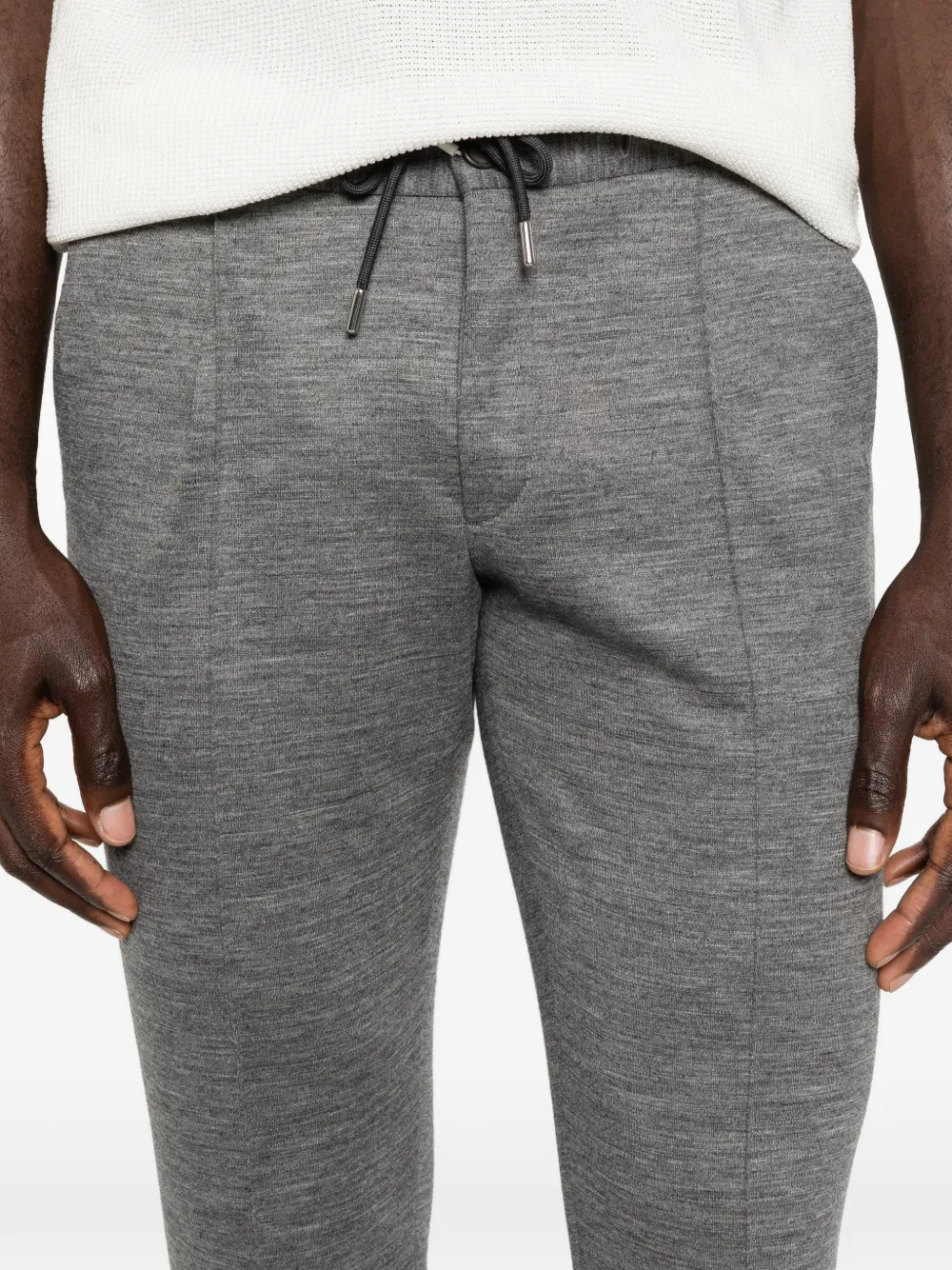 Profuomo Broek met trekkoord Grijs