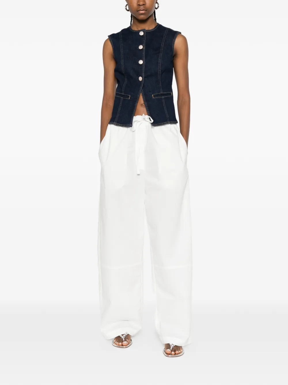  Liu Jo Buttoned Gilet - Blue 