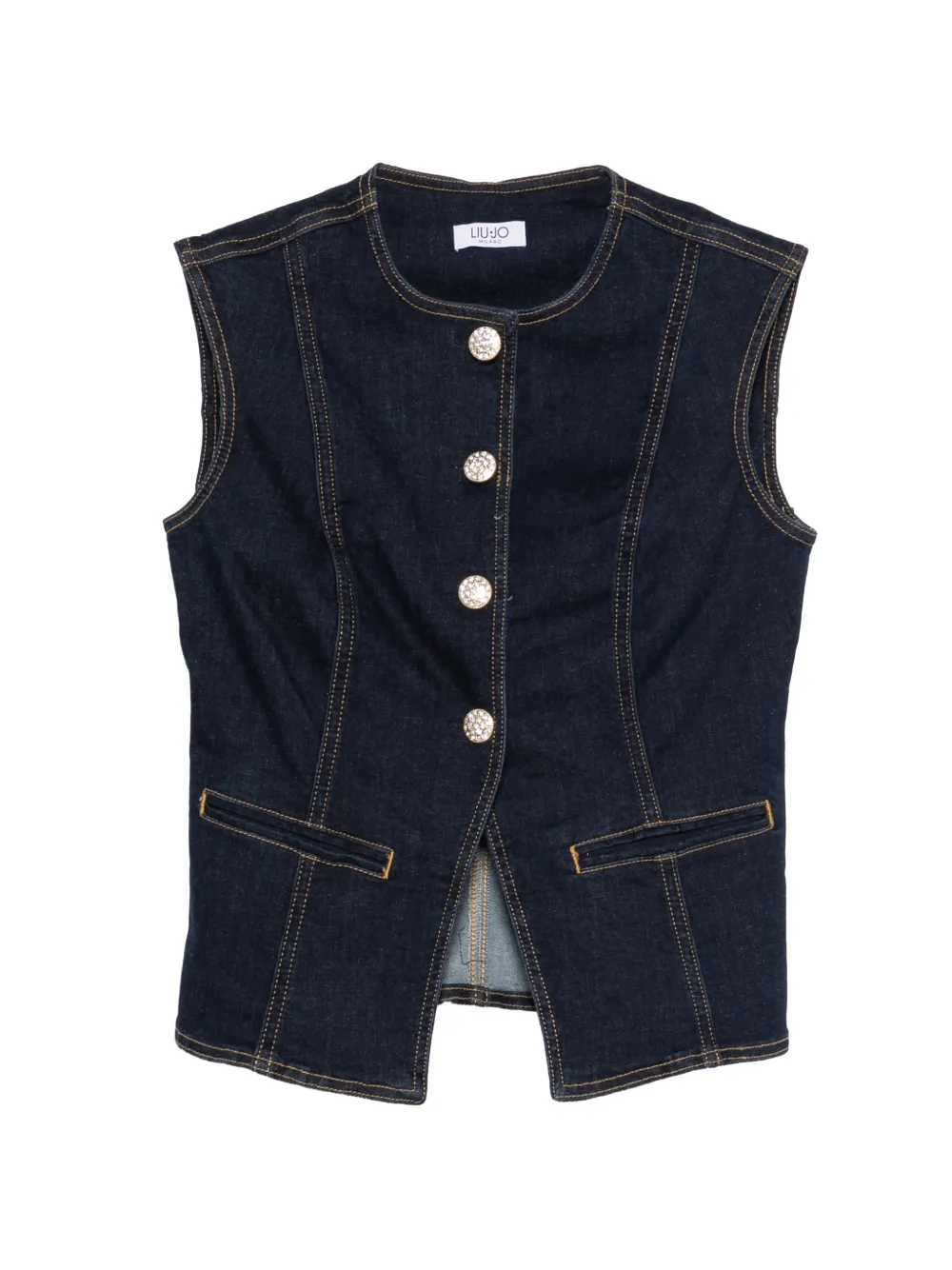 LIU JO buttoned gilet - Blue