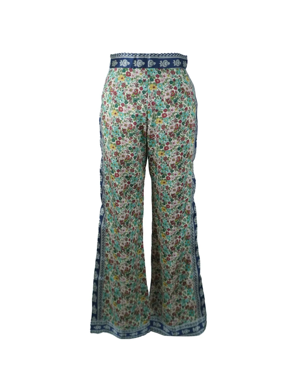  Sandro Floral-print Palazzo Pants - Green 