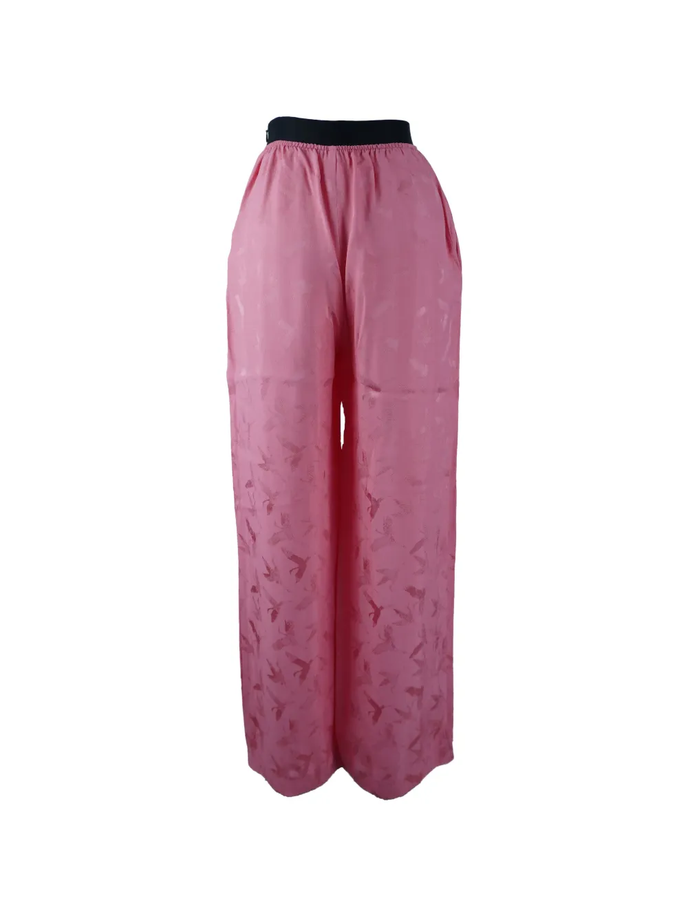 Patterned-Jacquard Palazzo Trousers