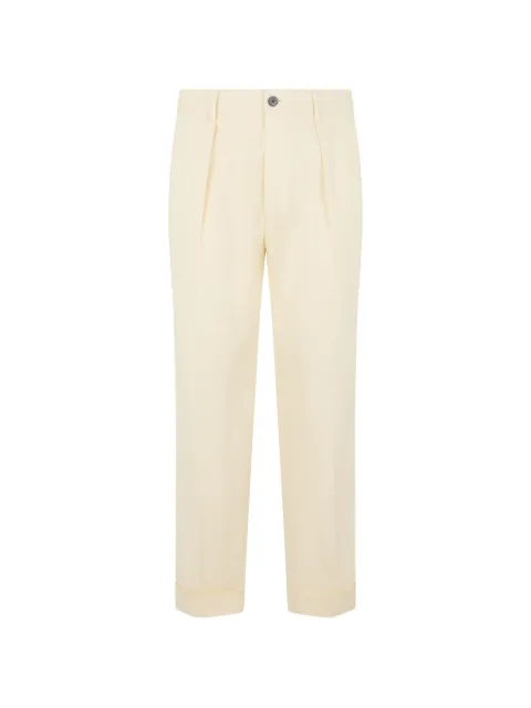 slowear pleated cuffed trousers