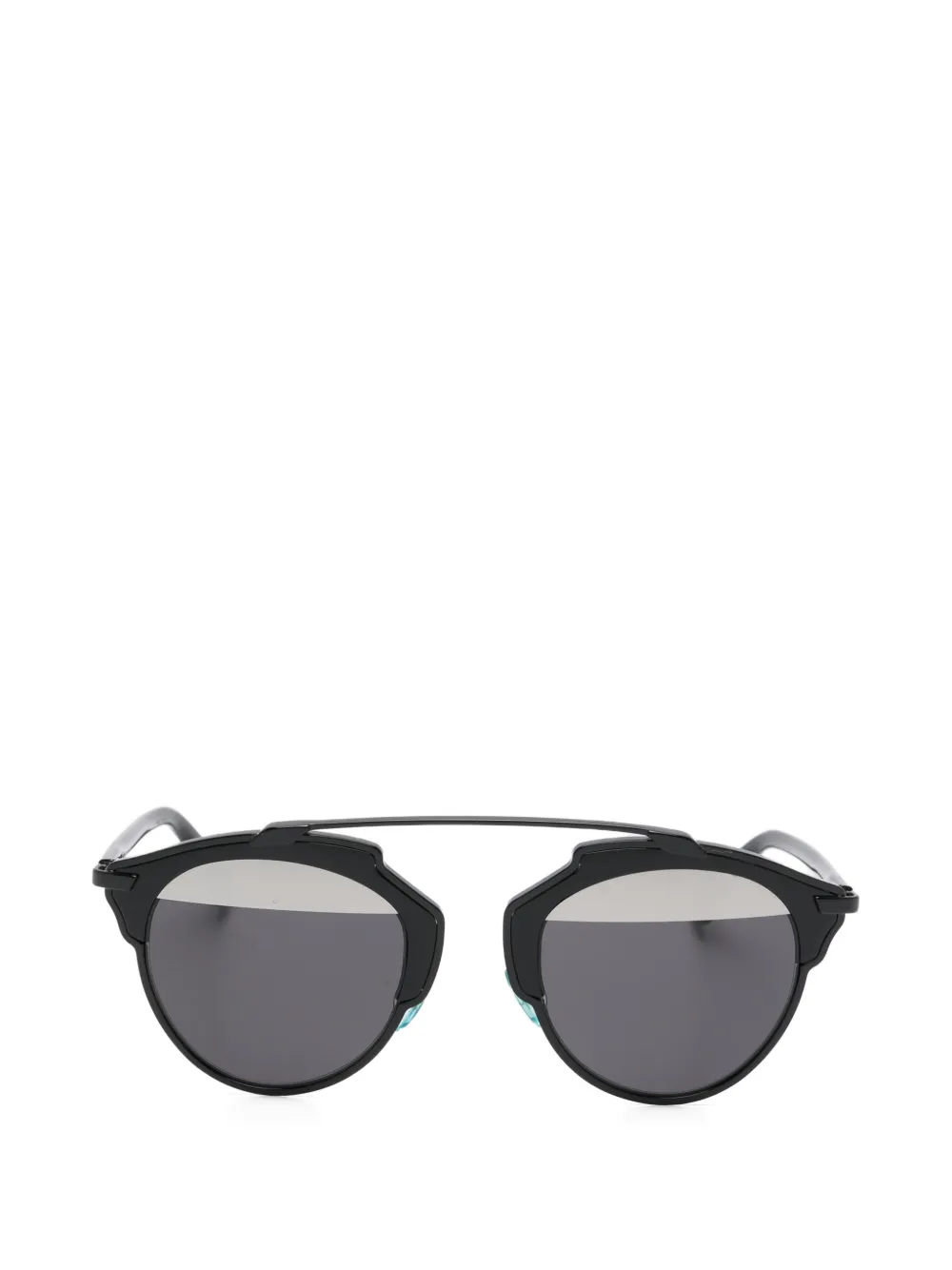 Christian Dior Pre-Owned 2010s Brille mit rundem Gestell - Schwarz