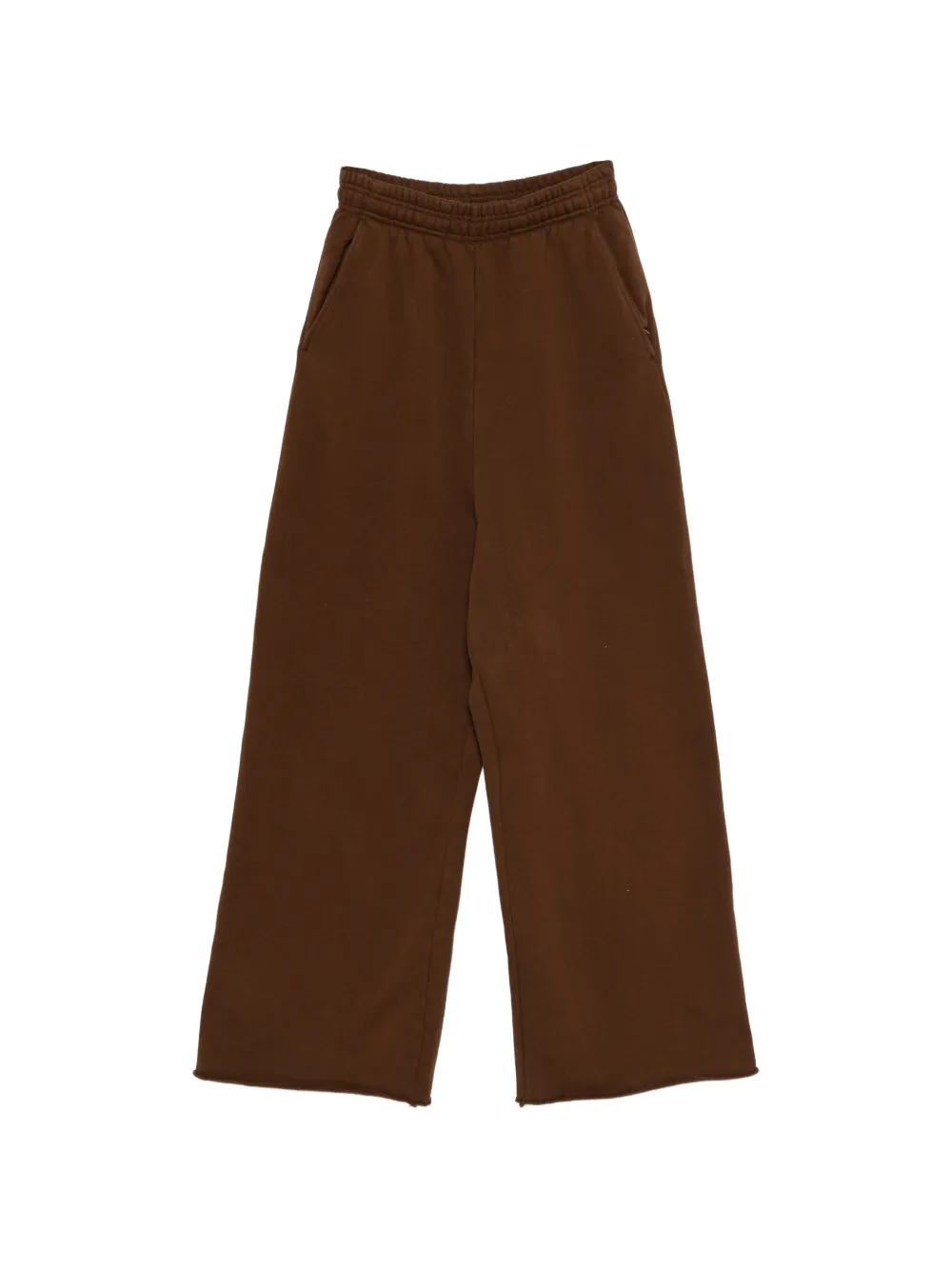 ENTIRE STUDIOS raw-hem track pants - Marrone