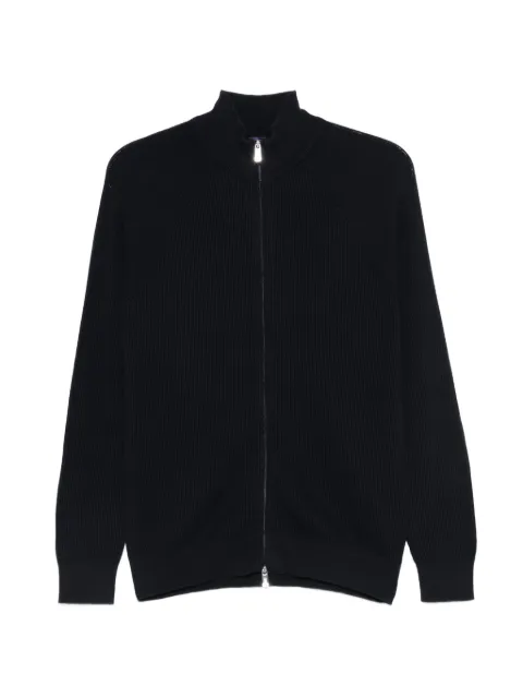 Fedeli zip-up ribbed cardigan 