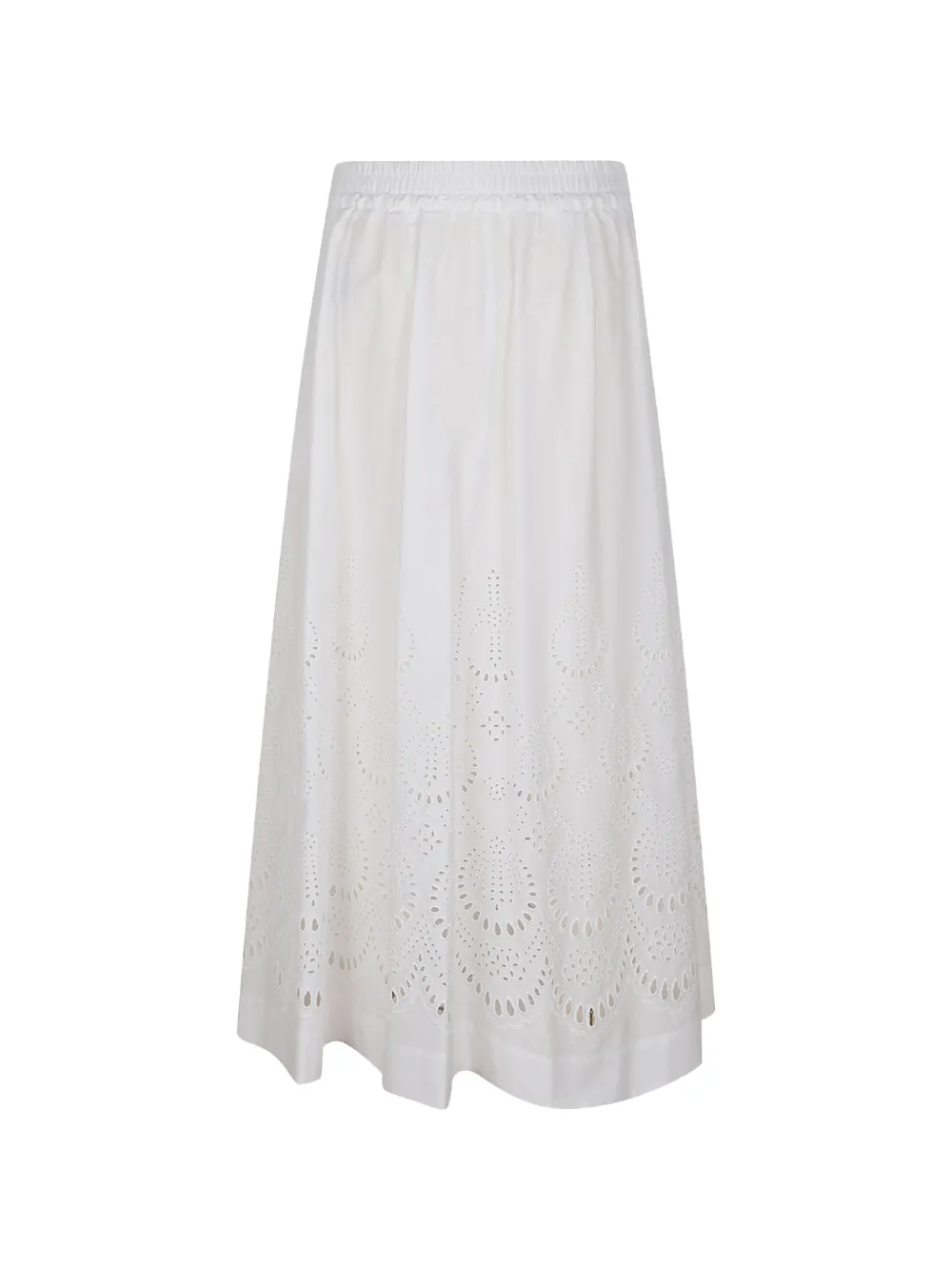 P.A.R.O.S.H. eyelet A-line skirt - Bianco