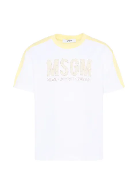 MSGM Kids playera con aplique del logo
