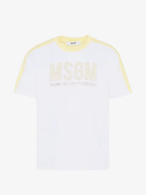 MSGM Kids logo-appliqué T-shirt
