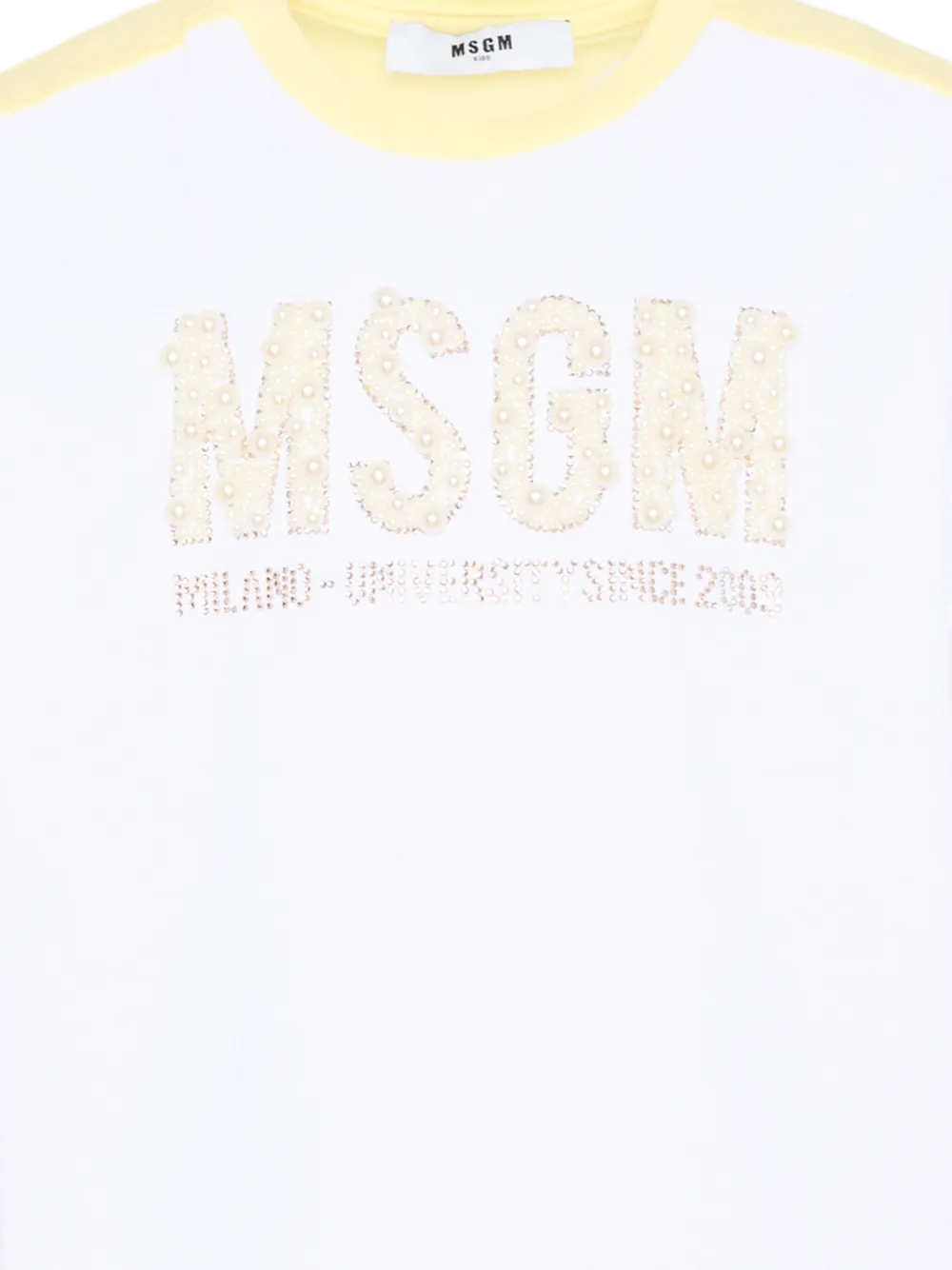 MSGM Kids T-shirt met logopatch Wit