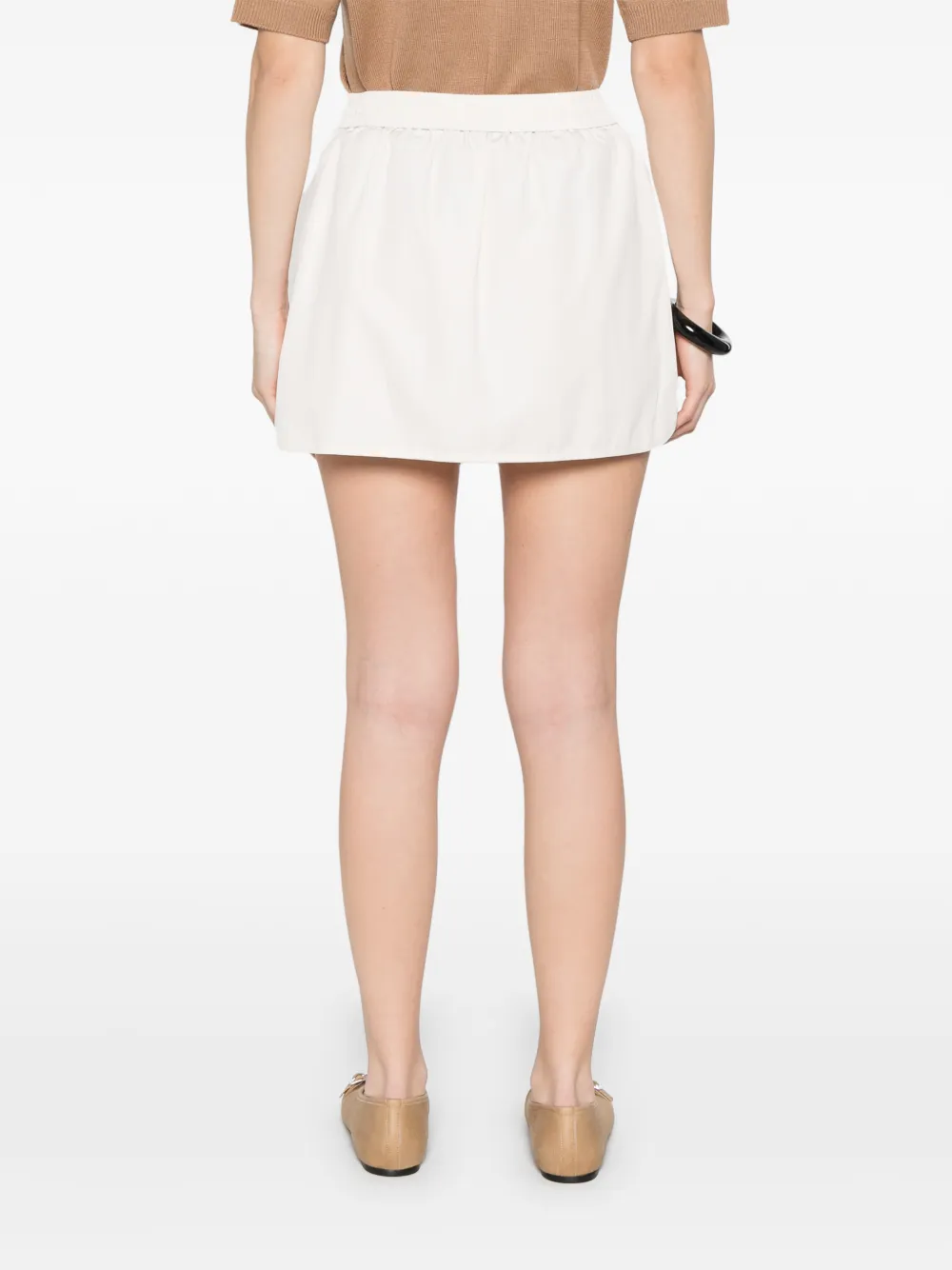 Kenzo Mini-rok met trekkoord en logopatch Beige
