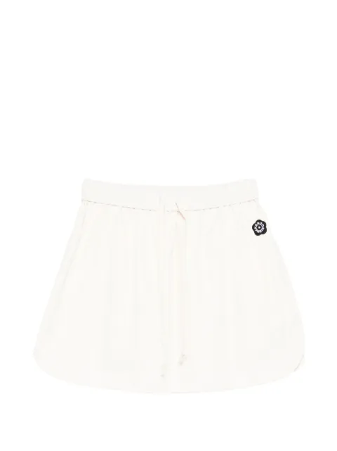 Kenzo logo-patch drawstring mini skirt